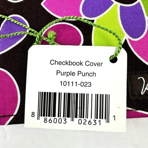 Vera Bradley Checkbook Holder Purple Punch Cotton Canvas Brand New With Tags - Picture 2 of 6
